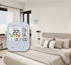 TH202A Clock indoor and outdoor household high-precision electronic body temperature and humidity meter, heatstroke prevention and high temperature alarm