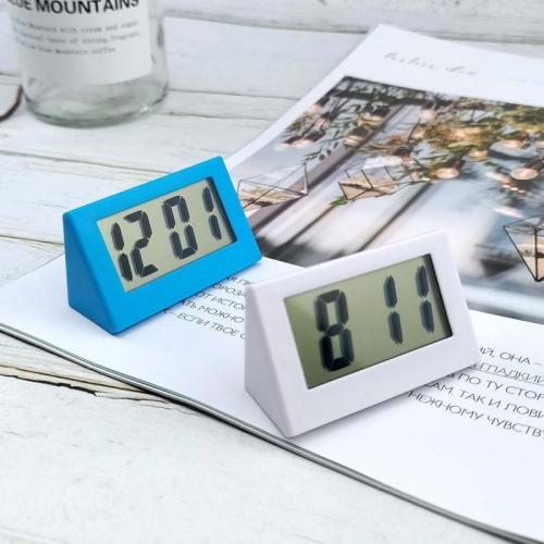 RY-02 Cheap Bedroom Simple Small Electronic Clock Portable Elderly Large Character Student Exam Silent Desktop Mini Clock