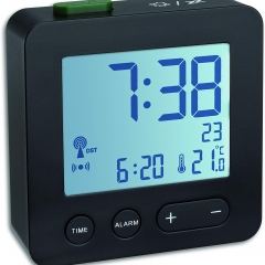 WX1923 Digital Alarm Clock Radio Clocks LCD Electronic Time Thermometer Temperature Meter Snooze Calendar Desktop Smart Alarm Clock