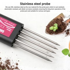 THE01999P 8-in-1 Smart Soil Tester IP68 Waterproof Soil Sensor with APP Monitoring for Moisture Temperature pH EC NPK Fertility Analyzer