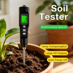 JQ019BT Multifunctional Portable Bluetooth Soil Tester LCD Display 99% Accuracy Nitrogen Phosphorus Potassium EC Fertility pH for