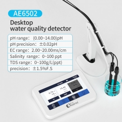 AE6502 4 in 1 Desktop water quality detector pH&EC&Salinity&TDS