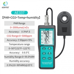 AE337 4 in 1 (PAR, CO2, Temp, Humidity) PPFD 0~3999μmolPlant Growth Multi-parameter Detector with Split Sensor /m²/s C02 0~5000 ppm