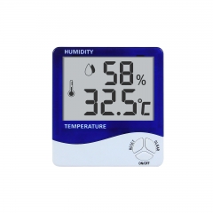 Digital Thermometer Hygrometer LCD Display Battery Powered Indoor Temperature Humidity Monitor ABS Material Model SH-049 for