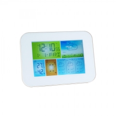 SH-007WIFI Home Wi-Fi Weather Station Smart Large-Display Digital Thermometer Hygrometer Weather Forecast Alarm Indoor/Outdoor