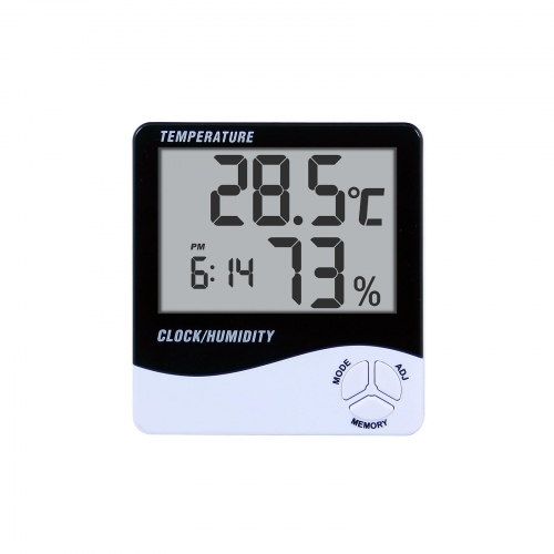 SH-048 Large-screen Digital Thermometer Hygrometer Electronic Indoor Floor-standing Model SH-048 Clock Switchable C/F AAA Battery
