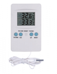 SH-102 Durable Plastic Digital Thermometer LCD Display Battery Power Indoor/Outdoor Use Max/Min Features Temperature Humidity Meter