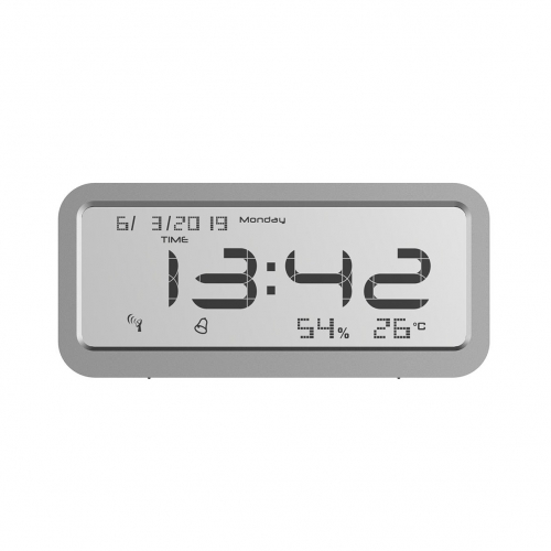 SH-9102B Digital Clock with Thermometer and Hygrometer and Date Display for Indoor Use in Office and Living Room