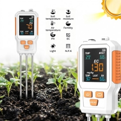 SGS18 10 in 1 Soil Tester NPK PH EC Moisture Fertility Light Temp Humidity Detector Digital Soil Meter for Agricultural Planting