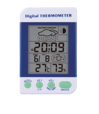 SH-134 Digital Indoor Thermometer Hygrometer LCD Weather Station Battery Powered ABS Stand Design Temperature Humidity Gauge Max Min