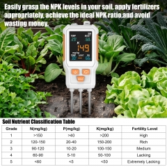 SGS18 10 in 1 Soil Tester NPK PH EC Moisture Fertility Light Temp Humidity Detector Digital Soil Meter for Agricultural Planting