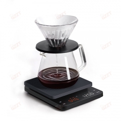 SC-004 2000g/0.1g Display Areas Espresso Grinder Coffee Scale Hand Drip Waterproof Smart Electronic Scales Pour