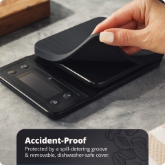 SC-006 2000g/0.1g Digital Coffee Scale with Timer Accurate Waterproof & Heat-Resistant Cover, for Pour-Over, Espresso