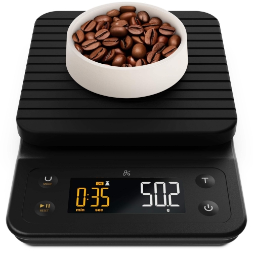 SC-006 2000g/0.1g Digital Coffee Scale with Timer Accurate Waterproof & Heat-Resistant Cover, for Pour-Over, Espresso