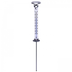 SH-149-white Digital Solar Lawn Thermometer with Light