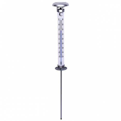 SH-149-white Digital Solar Lawn Thermometer with Light