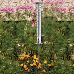 SH-149-white Digital Solar Lawn Thermometer with Light