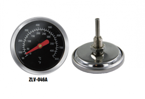 ZLV-046A 10~400℃（50~800℉）Stainless Steel Bimetal BBQ Thermometer Bimetal Grill Thermometer