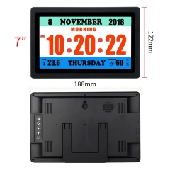 JM-H7001 Modern LCD High-Definition Digital Display Decorative Luminous Alarm Clock Multi-Functional Timer Medication Reminder Perpetual