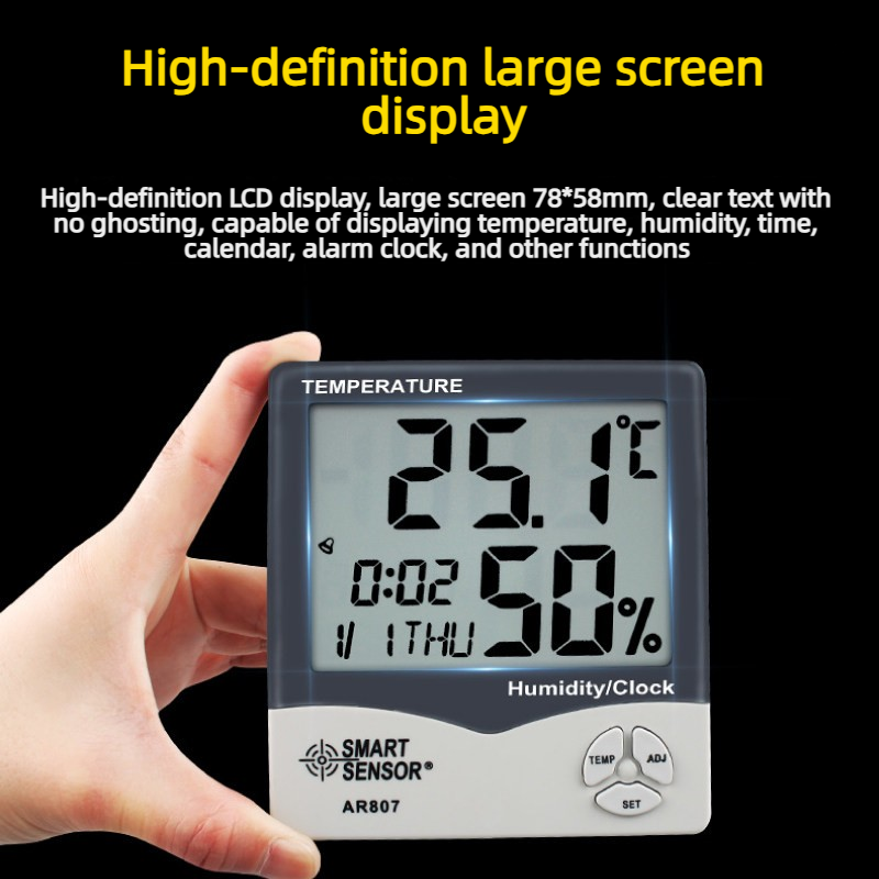 Smart Sensor AR807 Digital Thermo-Hygrometer Industrial Home High Precision Electronic Temp Humidity Meter