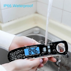 CH-112 Fast Reading Meat Thermometer With Backlight Alarm Function Kitchen Digital Foldable Waterproof Food Thermometer
