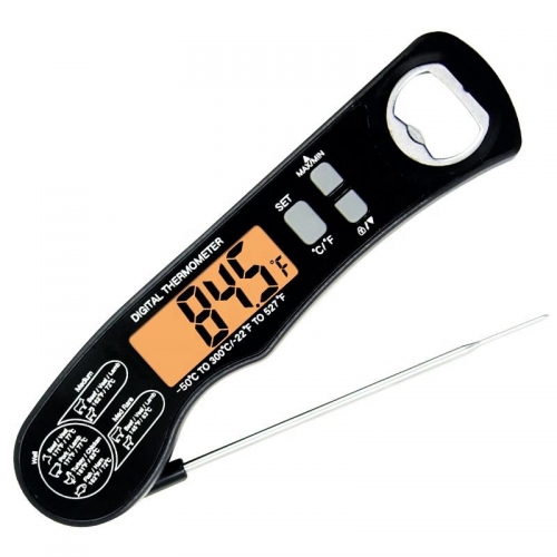 CH-112 Fast Reading Meat Thermometer With Backlight Alarm Function Kitchen Digital Foldable Waterproof Food Thermometer