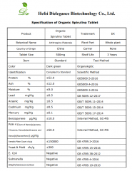 Wholesale Organic Spirulina Tablets