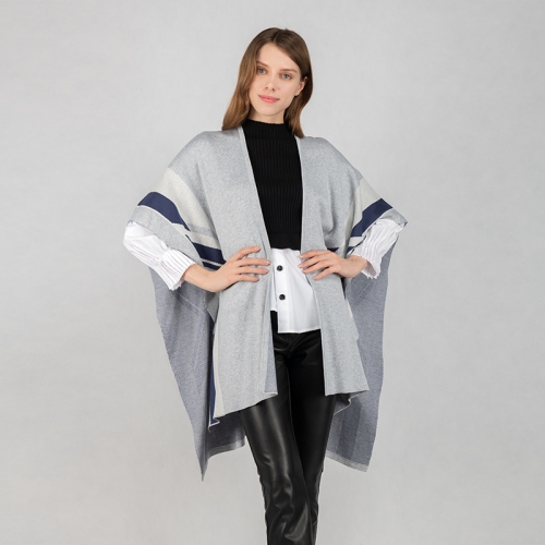 jacquard poncho