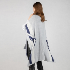 jacquard poncho