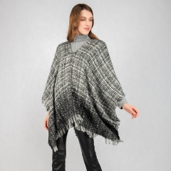 winter woven poncho