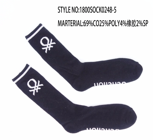 ladies' logo jacquard terry sock