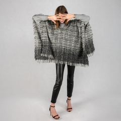 winter woven poncho