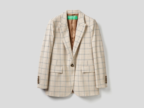 BLAZER WITH YARN DYED CHECK