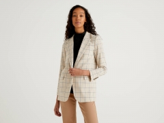 BLAZER WITH YARN DYED CHECK