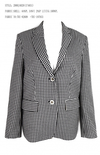 BLAZER WITH YARN DYED SMALL CHECK