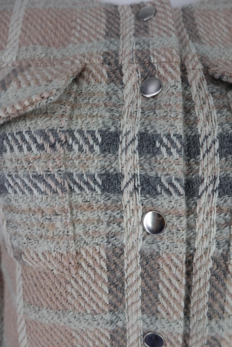 SHORT JACKET IN YARN DYED CHECK