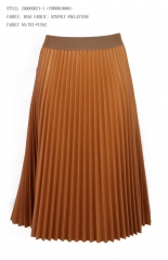 PLEATED PU SKIRT