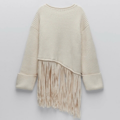 OVERSIZE SWEATER WITH FRINGE