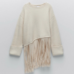 OVERSIZE SWEATER WITH FRINGE