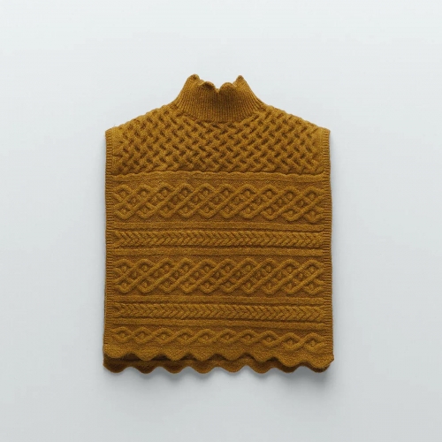 CABLE KNIT CAPE