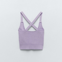 KNIT TOP WITH CROSSED STRAPS