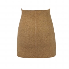DOUBLE-BREASTED KNIT SKIRT