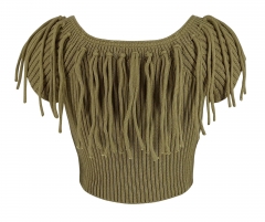 KNIT TOP WITH FRINGES