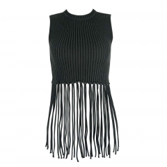 KNIT TOP WITH FRINGES