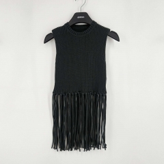 KNIT TOP WITH FRINGES