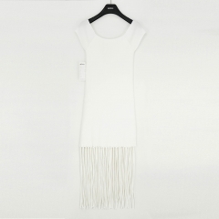 KNIT DRESS WITH FRINGING