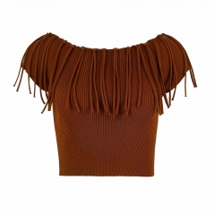 KNIT TOP WITH FRINGES