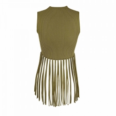 KNIT TOP WITH FRINGES