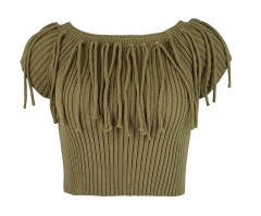 KNIT TOP WITH FRINGES