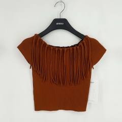 KNIT TOP WITH FRINGES